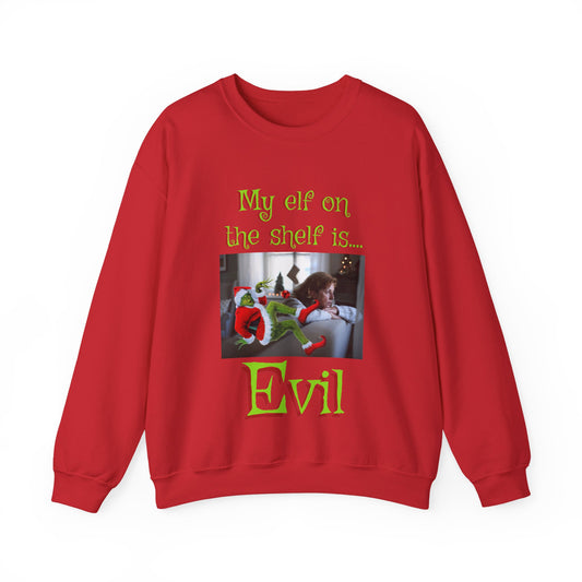 My elf on the shelf is evil w/ Grinch MeMe Graphic Tee